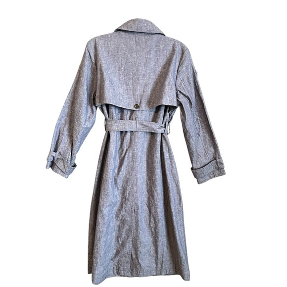 Banana Republic Classic Herringbone Linen Blend Trench Coat - Picture 3 of 12